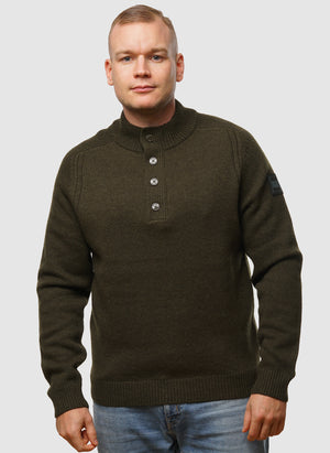 Castillos Knitted Quarter Neck - Castle Green