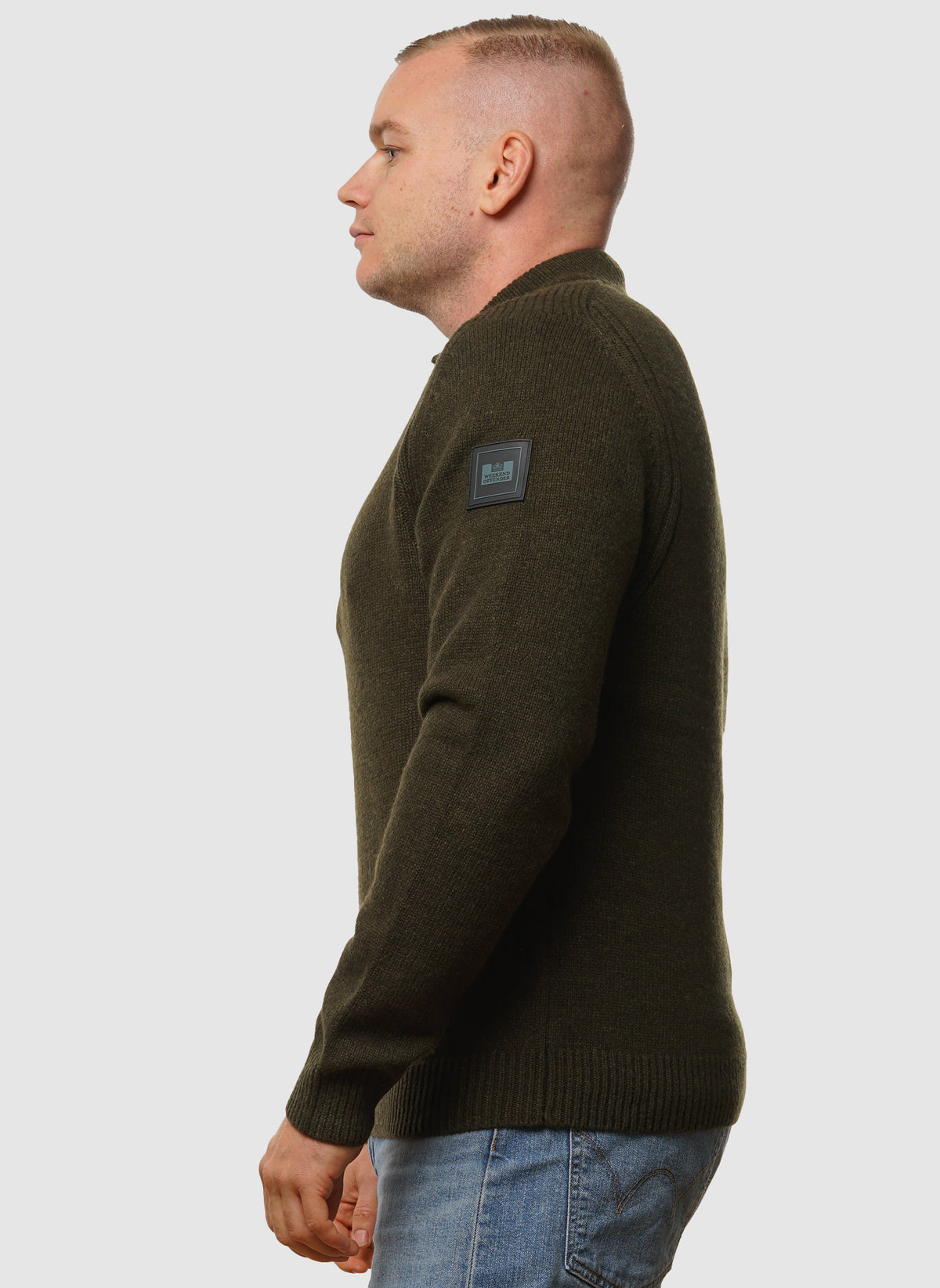 Castillos Knitted Quarter Neck - Castle Green