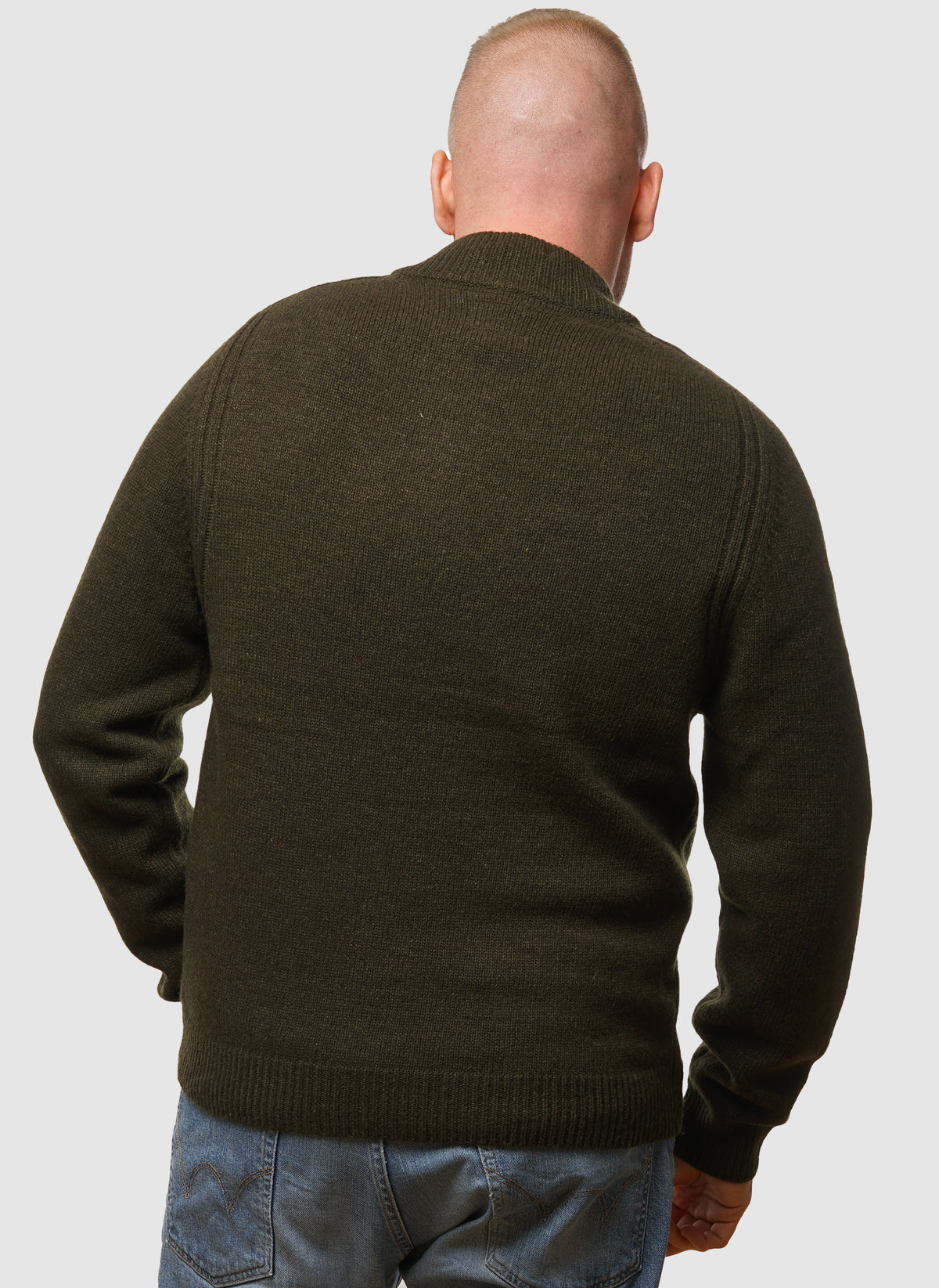 Castillos Knitted Quarter Neck - Castle Green