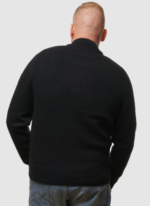 Castillos Knitted Quarter Neck - Black