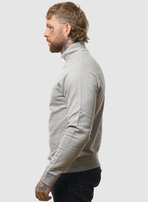 Jim 1/4 Zip Sweatshirt - Light Grey Marl