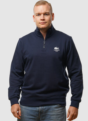 Half Zip Paris Sweatshirt  - Navy Blue