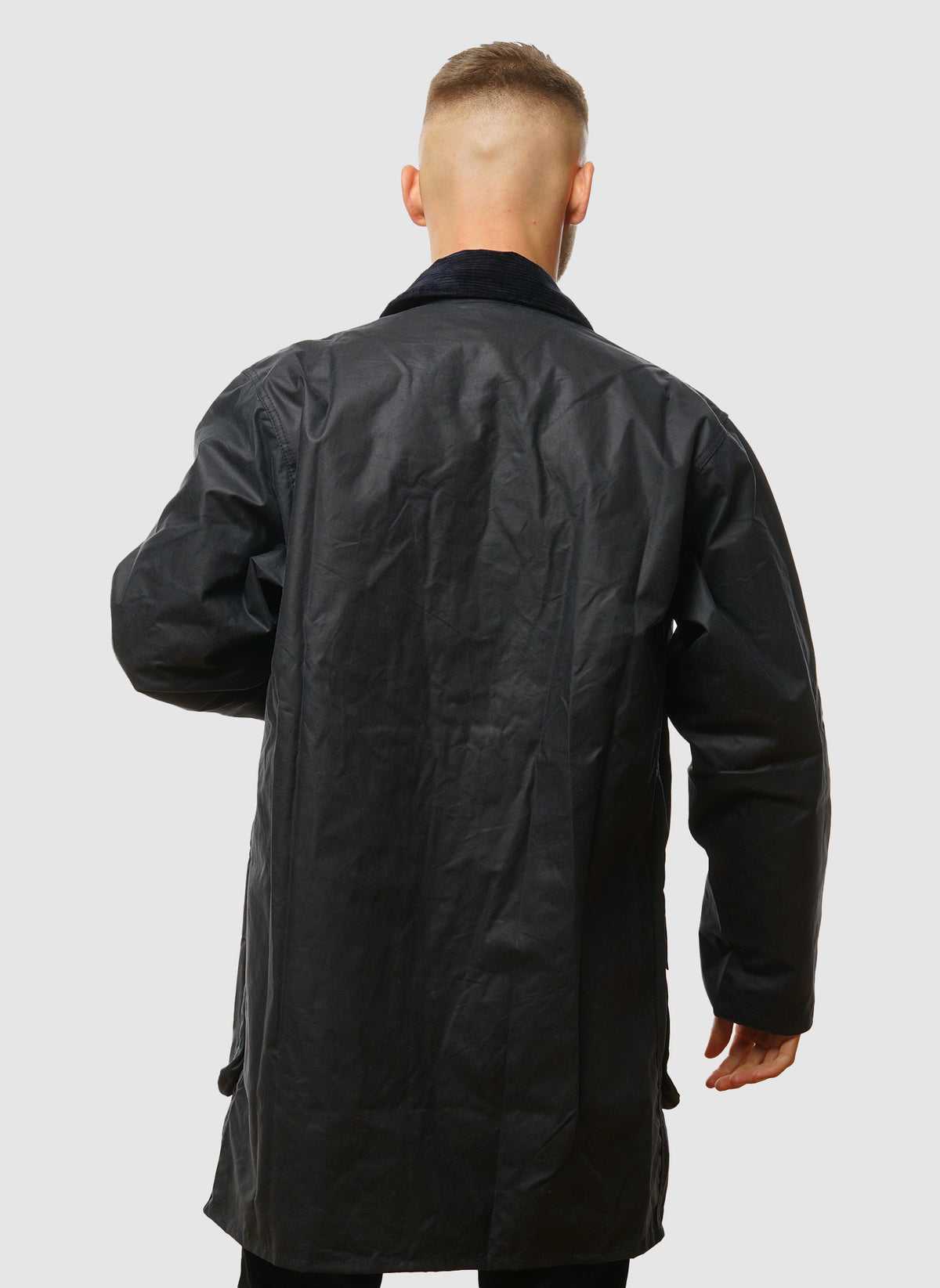 Border Waxed Jacket - Navy