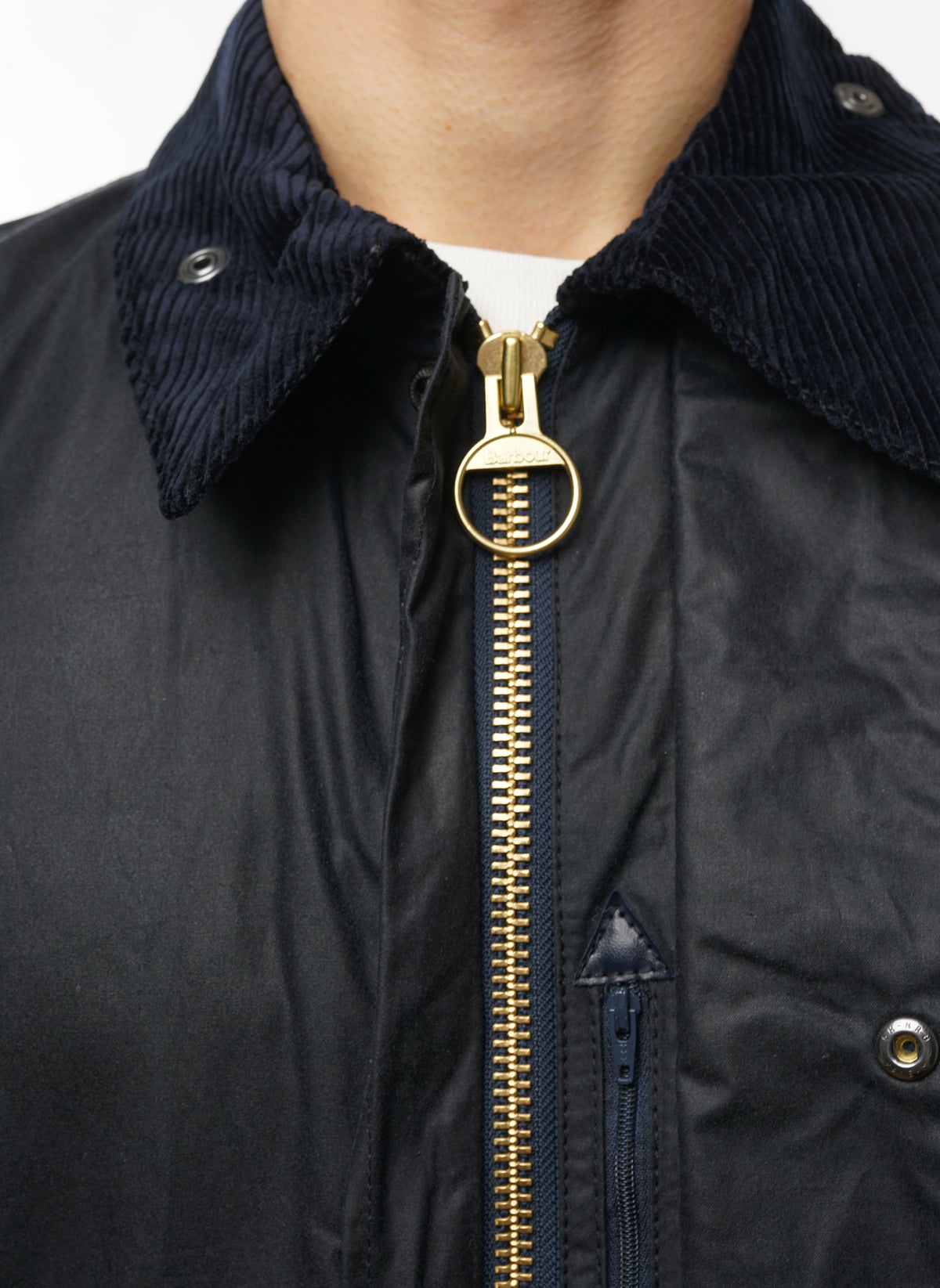 Border Waxed Jacket - Navy