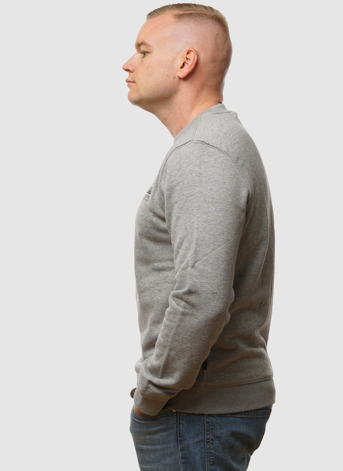 B-Kasba Crew Neck - Mid Grey Marl