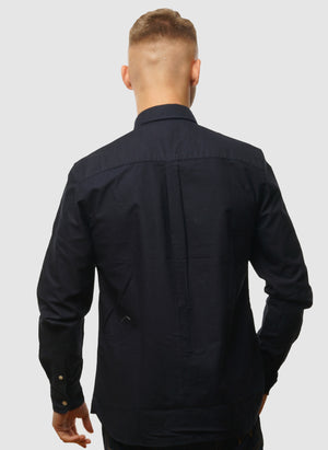 Plain Oxford Hemd - Dark Navy