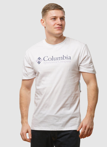 CSC Basic Logo T-Shirt - White Retro