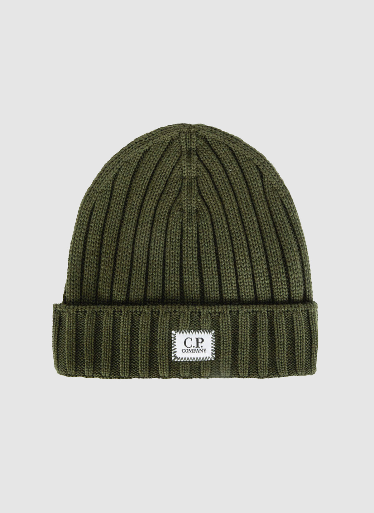 Extra Fine Merino Wool Logo Beanie - Ivy Green