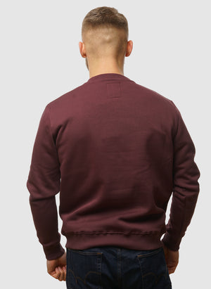 Basic Small Logo Sweatshirt - Deep Maroon