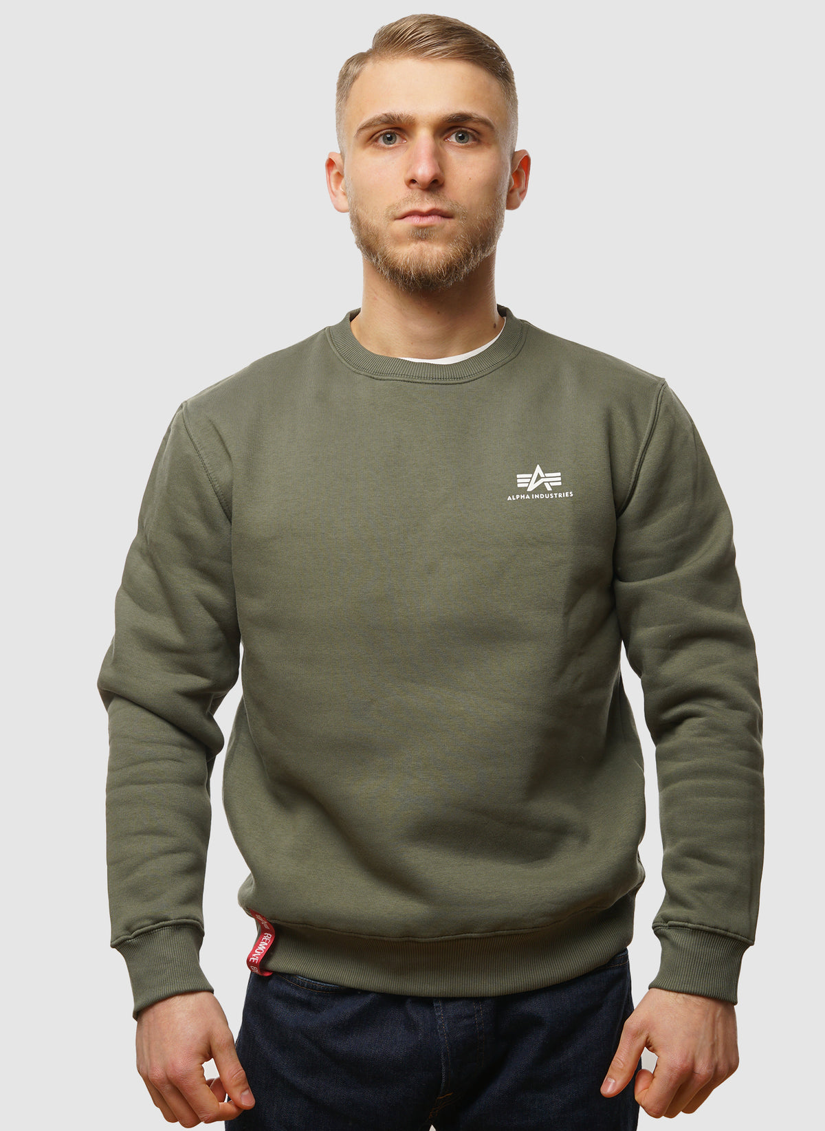 Basic Small Logo Sweatshirt - Dark Olive