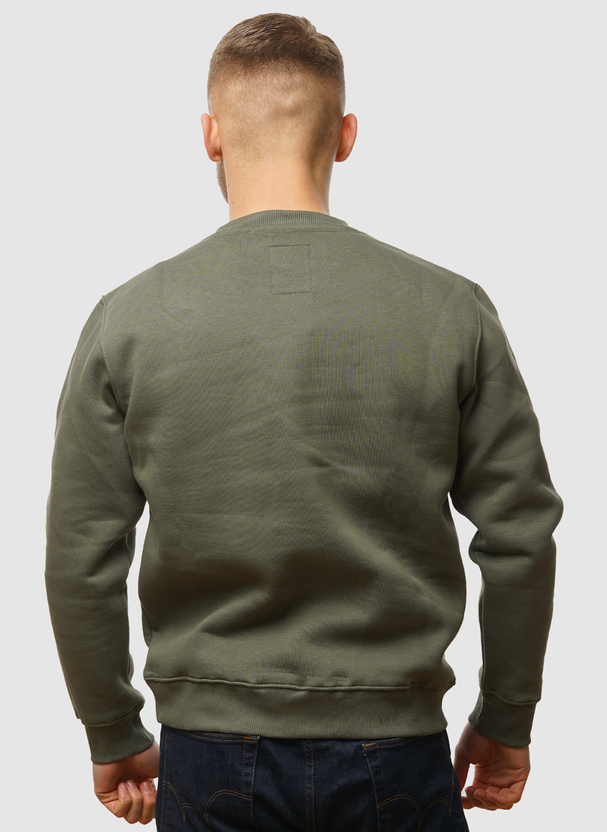 Basic Small Logo Sweatshirt - Dark Olive