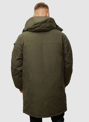 Puffer Parker Jacket - Dark Olive