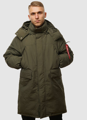 Puffer Parker Jacket - Dark Olive