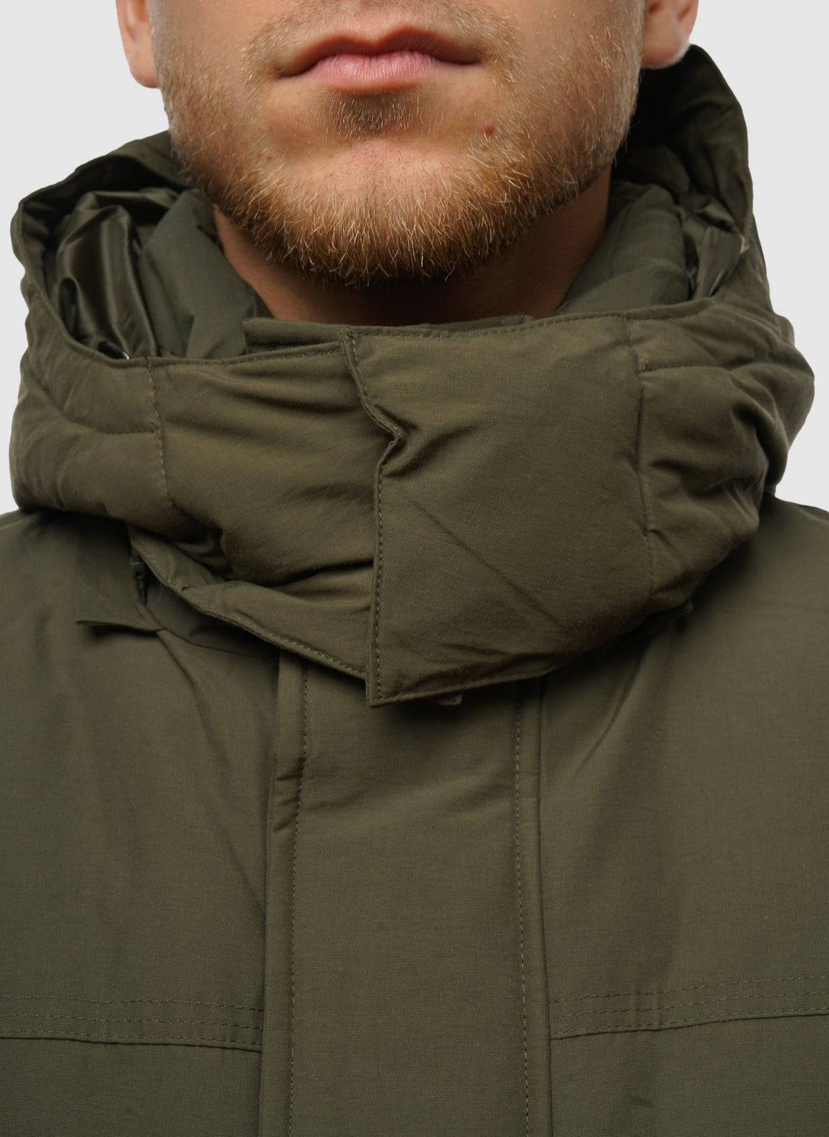 Puffer Parker Jacket - Dark Olive