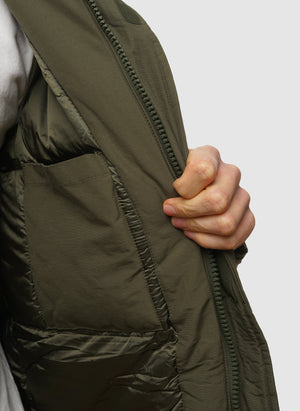 Puffer Parker Jacket - Dark Olive