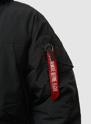 Puffer Parker Jacket - Black