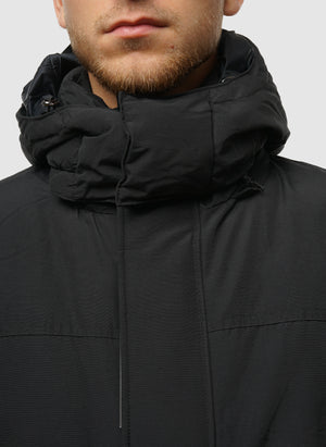 Puffer Parker Jacket - Black