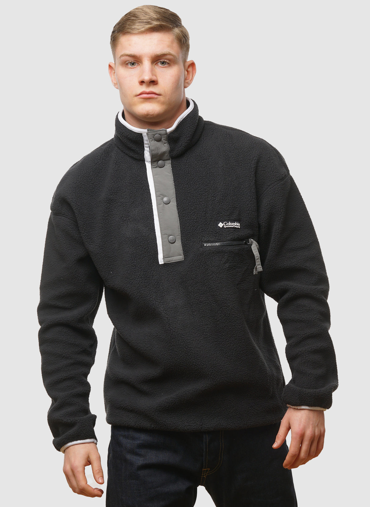 Helvetia Half Snap Fleece - Black