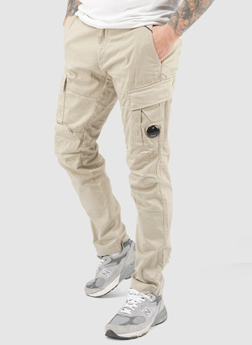 Stretch Sateen Lens Cargo Pants - Vintage Khaki