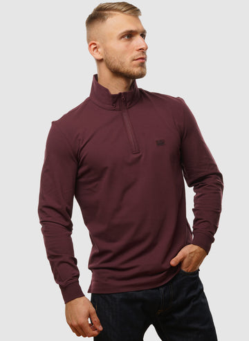 Stretch Piquet Half-Zip - Potent Purple