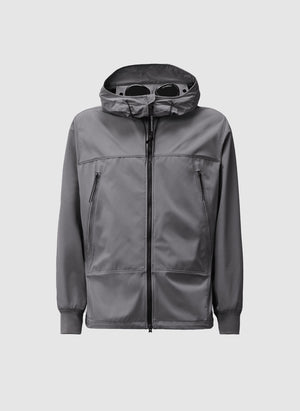 C.P. Shell-R Hooded Goggle Jacket - Smoked Pearl