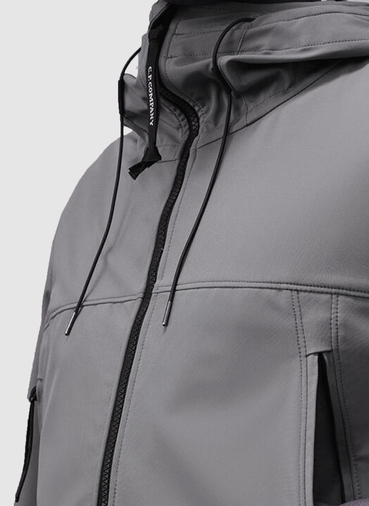 C.P. Shell-R Hooded Goggle Jacket - Smoked Pearl