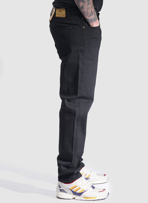 Regular Tapered Stretch Denim - Black Rinsed