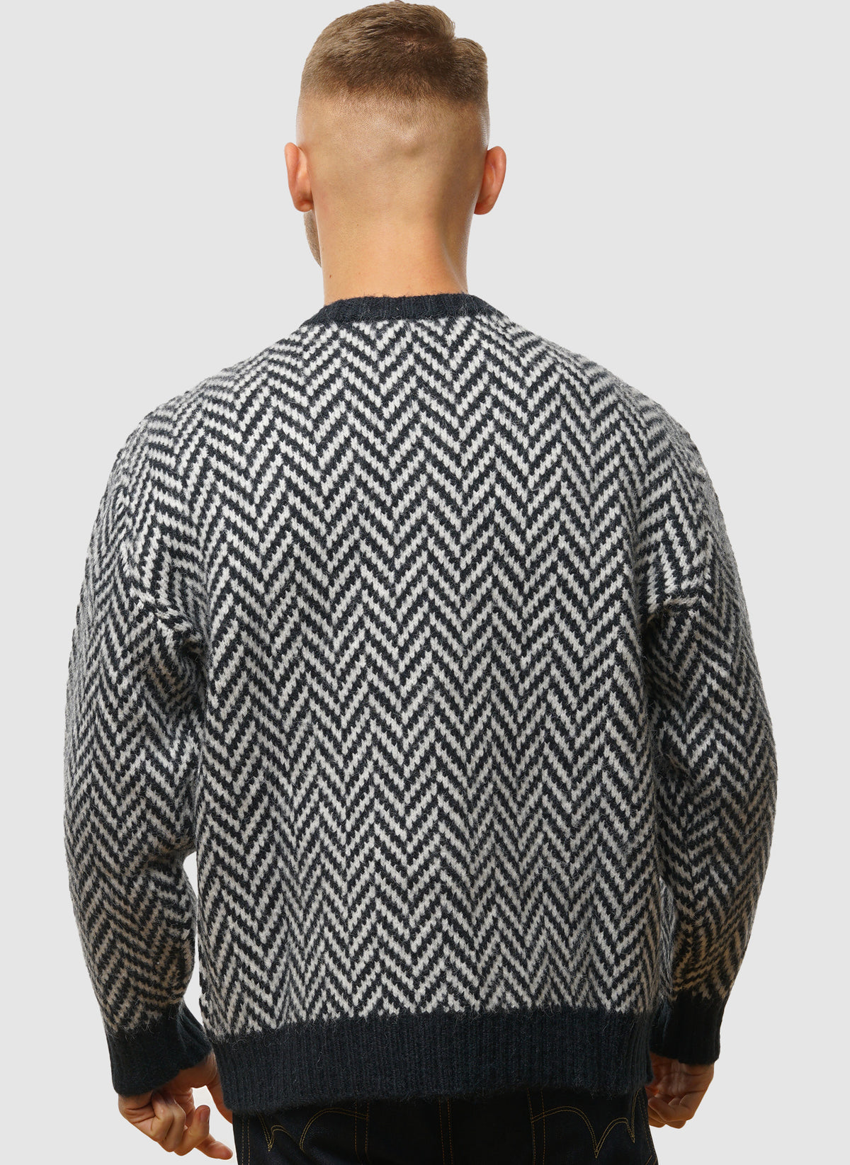 Athens Herringbone Sweatshirt - True Navy