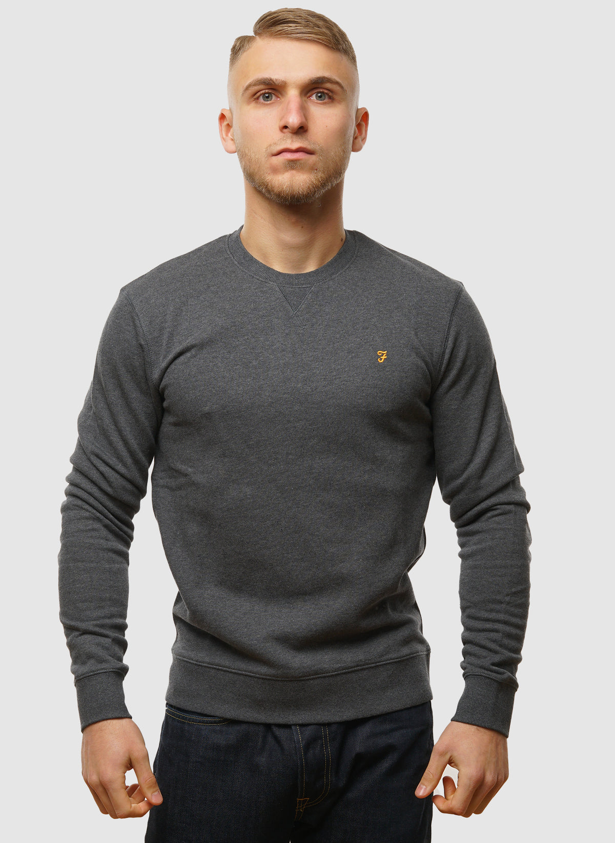 Tim New Crew Neck Sweatshirt - Farah Grey