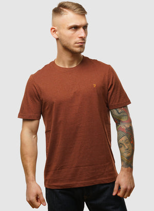 Danny Regular T-Shirt - Dark Teak Marl