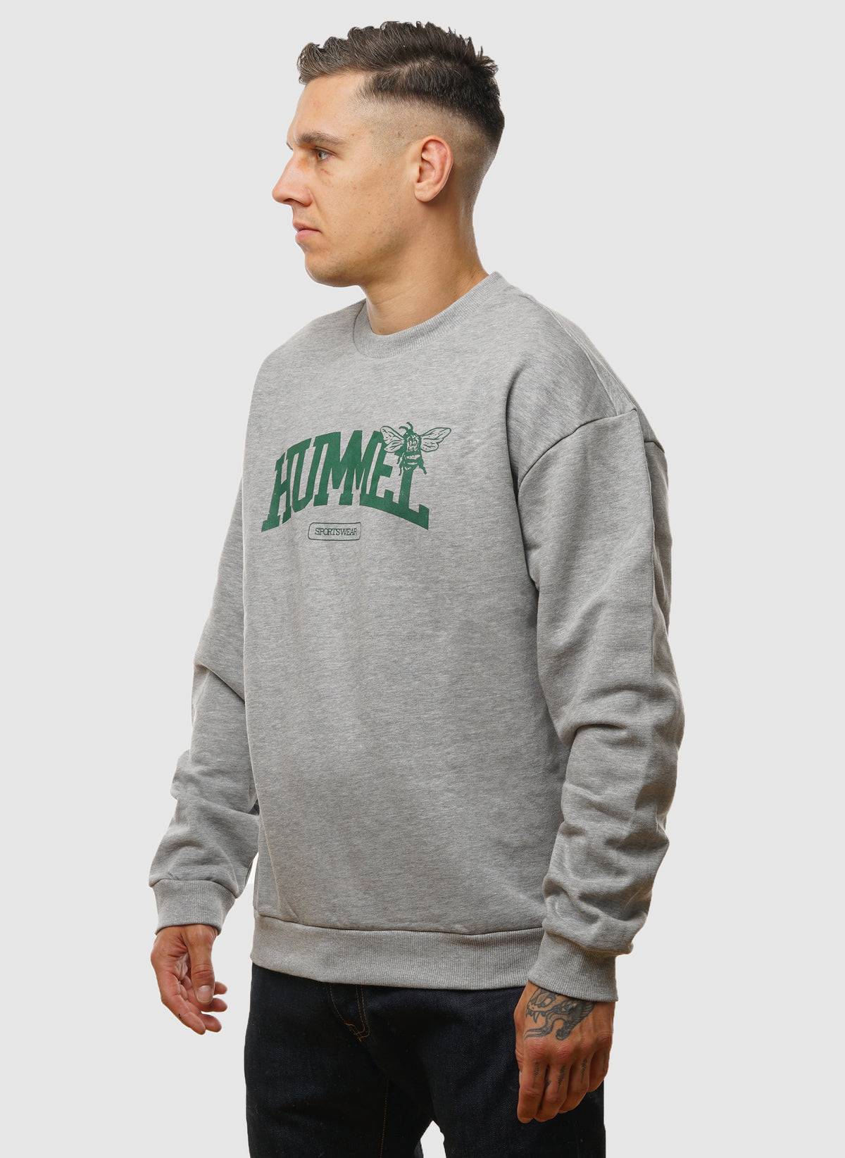 University Bee Crew Neck - Grey Melange