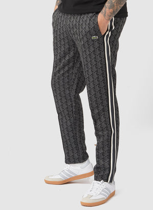 Paris-Jacquard-Monogramm Trackpants - Black/Graphite