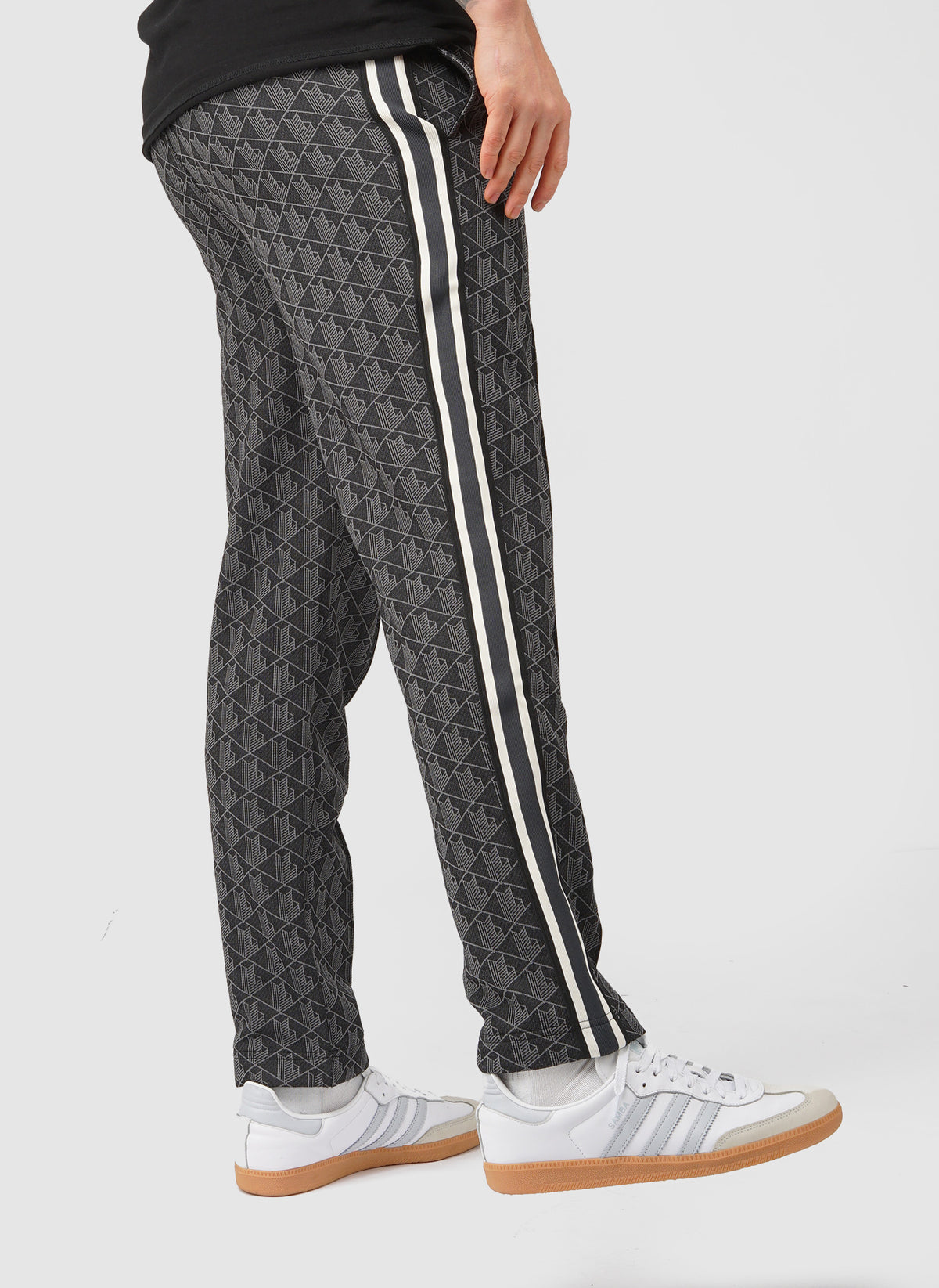 Paris-Jacquard-Monogramm Trackpants - Black/Graphite