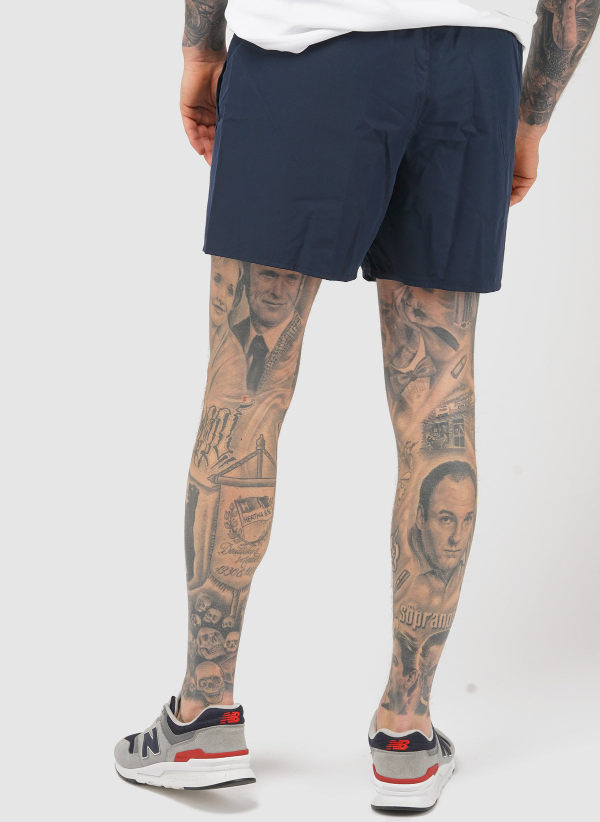 Badeshorts - Navy/Green