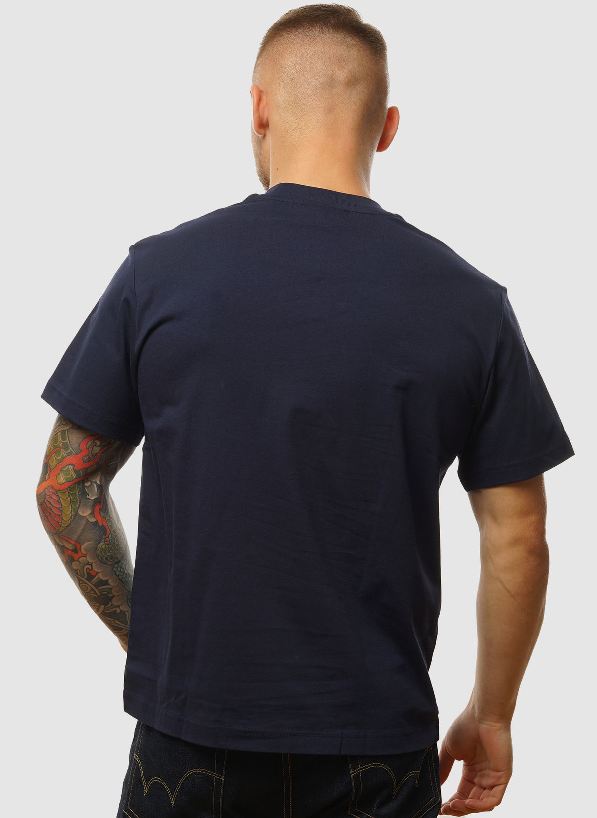 Rundhals T-Shirt - Navy Blue