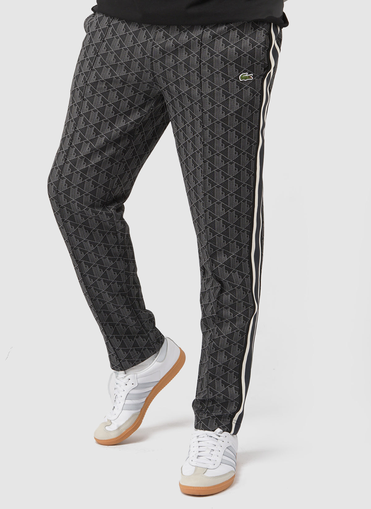 Paris-Jacquard-Monogramm Trackpants - Black/Graphite