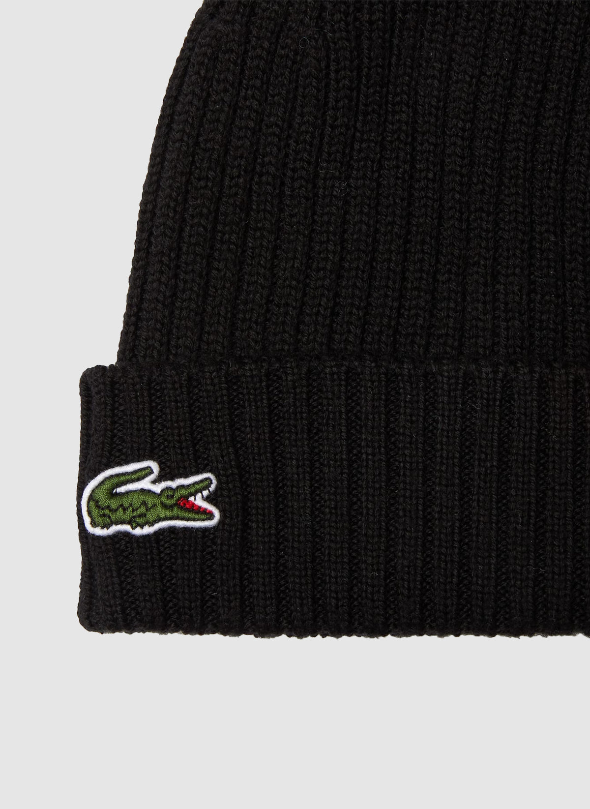 Wool Logo Beanie - Black