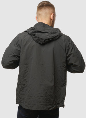 Zip Through Hooded Jacket - Gunmetal