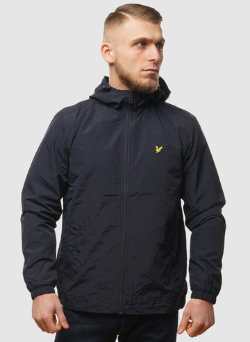 Zip Through Hooded Jacket - Dark Navy