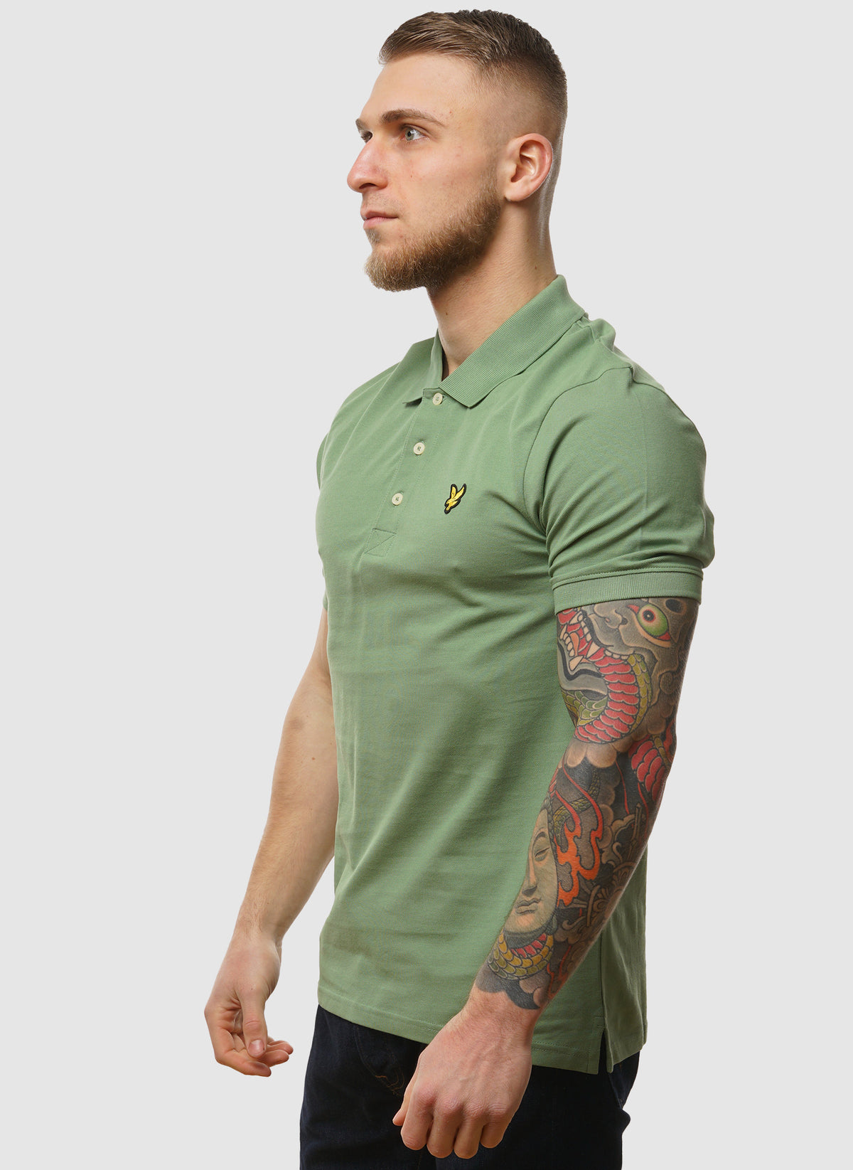 Plain Poloshirt - Smoke Green