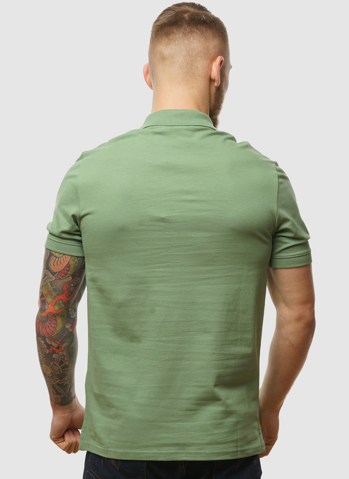 Plain Poloshirt - Smoke Green