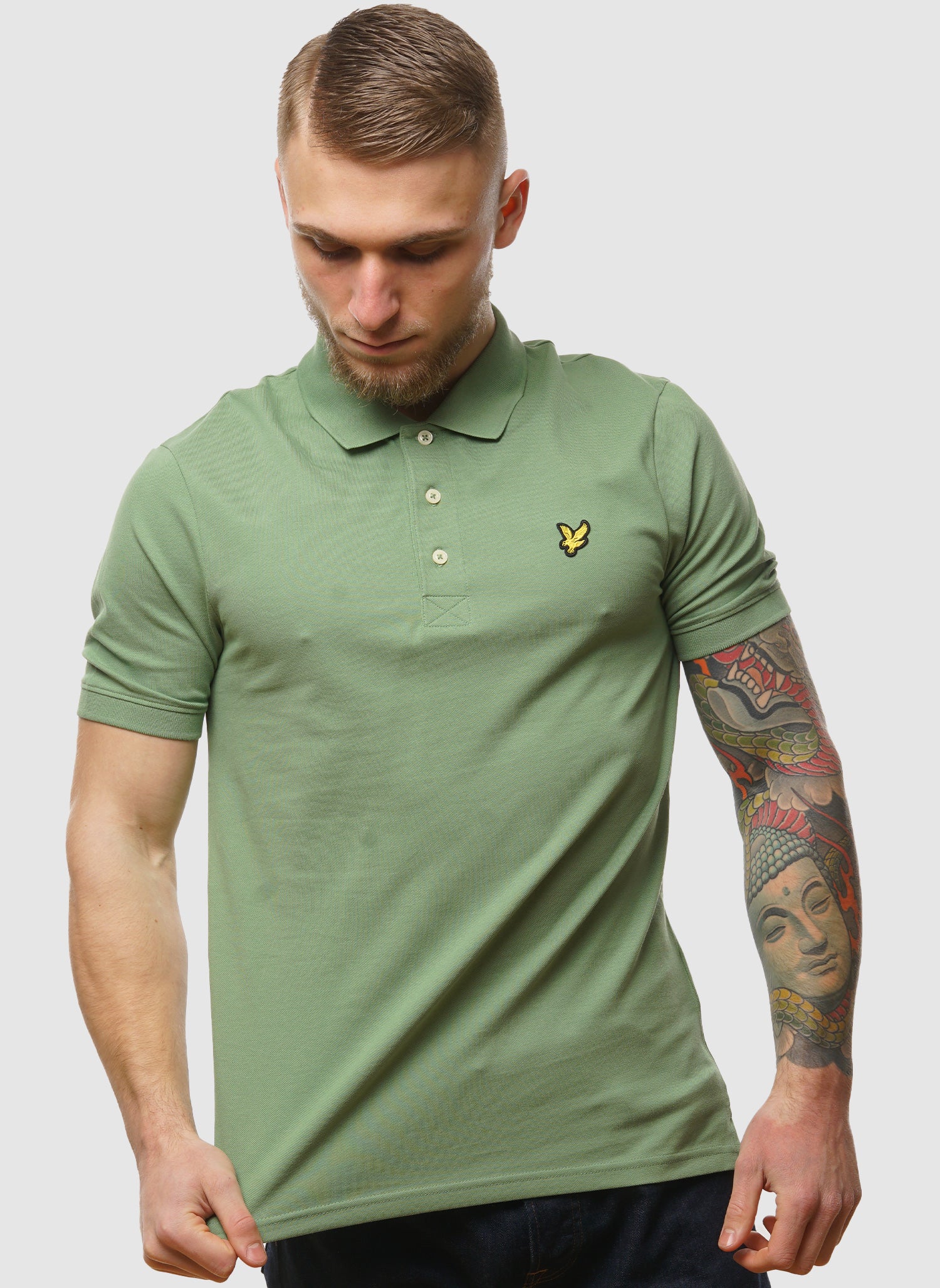 Plain Poloshirt - Smoke Green