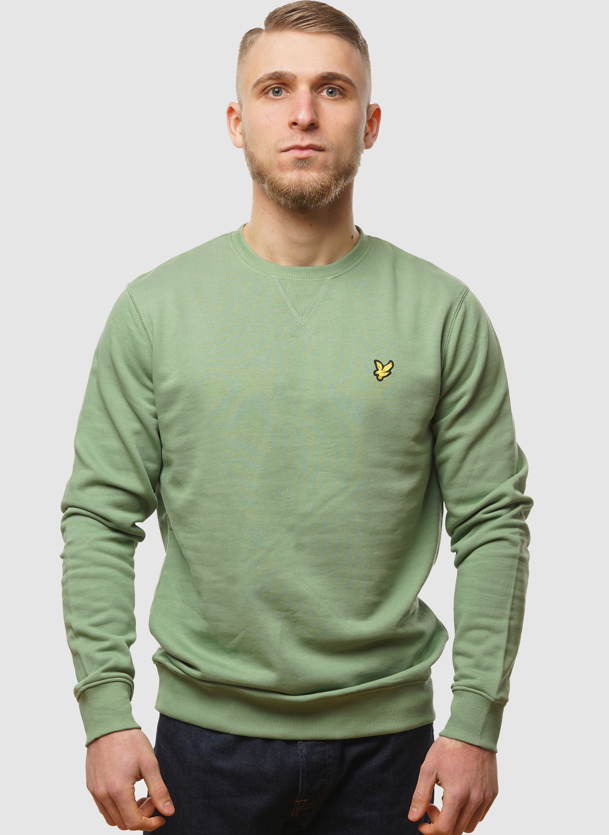 Crew Neck Sweatshirt - Smoke Green