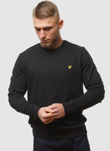 Crew Neck Sweatshirt - Jet Black