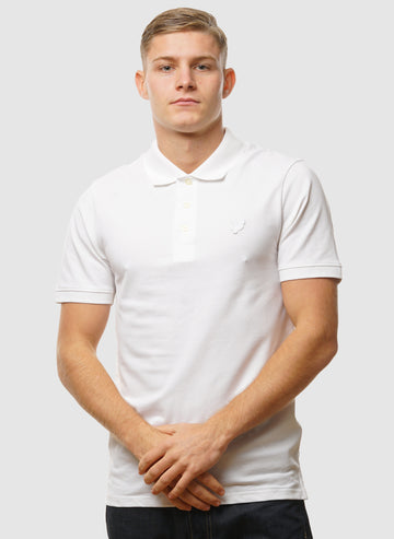 Tonal Eagle Poloshirt - White