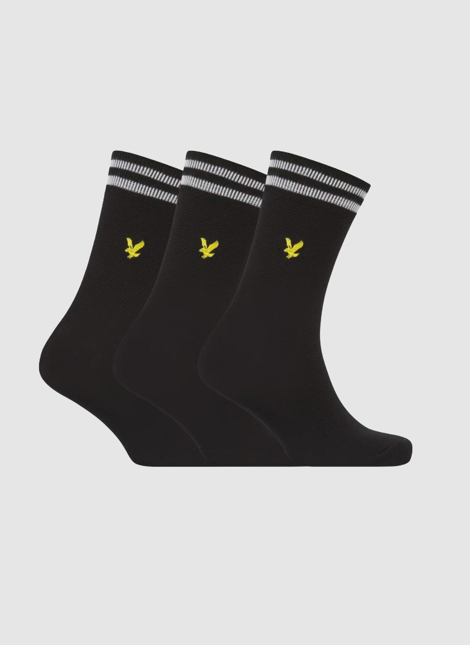 Three Pack Damson Socks - Black