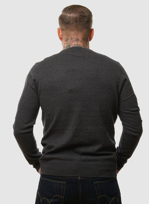 Cotton Merino 12gg Jumper - Charcoal Marl