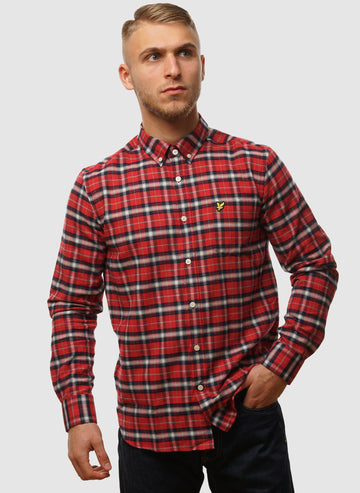 Check Flannel Hemd - Borders Red