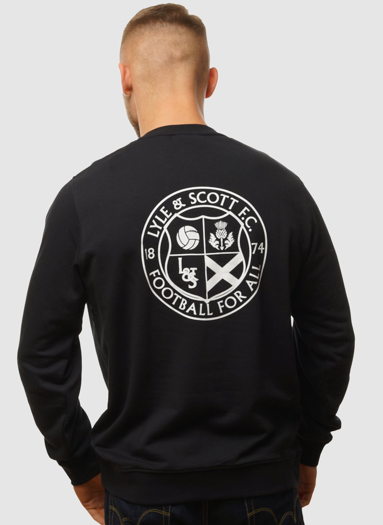 Football For All Graphic Sweatshirt - Jet Black