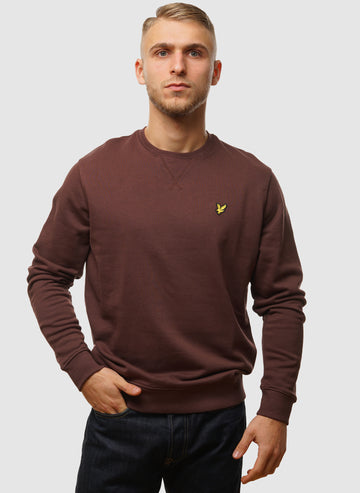 Crew Neck Sweatshirt - Deep Mahogany